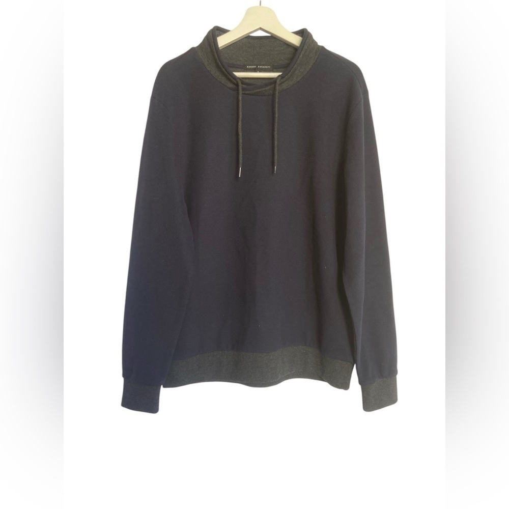 Robert Barakett Long-Sleeve Crossover Mockneck sweater Size Large